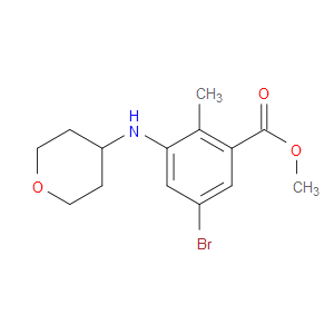METHYL 5-BROMO-2-METHYL-3-((TETRAHYDRO-2H-PYRAN-4-YL)AMINO)BENZOATE - Click Image to Close