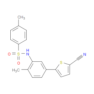 N-(5-(5-CYANOTHIOPHEN-2-YL)-2-METHYLPHENYL)-4-METHYLBENZENESULFONAMIDE