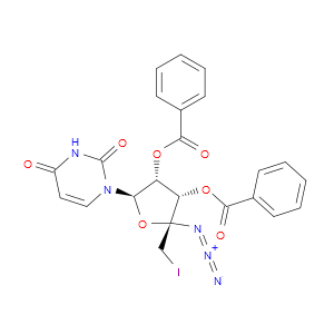 (2S,3S,4R,5R)-2-AZIDO-5-(2,4-DIOXO-3,4-DIHYDROPYRIMIDIN-1(2H)-YL)-2-(IODOMETHYL)TETRAHYDROFURAN-3,4-DIYL DIBENZOATE