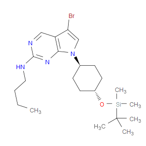 5-BROMO-N-BUTYL-7-((1R,4R)-4-((TERT-BUTYLDIMETHYLSILYL)OXY)CYCLOHEXYL)-7H-PYRROLO[2,3-D]PYRIMIDIN-2-AMINE