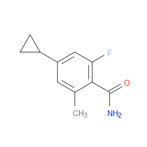 4-CYCLOPROPYL-2-FLUORO-6-METHYLBENZAMIDE - Click Image to Close