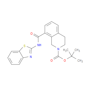 TERT-BUTYL 8-(BENZO[D]THIAZOL-2-YLCARBAMOYL)-3,4-DIHYDROISOQUINOLINE-2(1H)-CARBOXYLATE - Click Image to Close