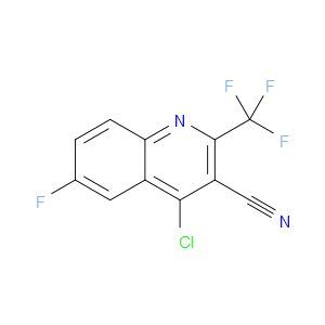 4-CHLORO-6-FLUORO-2-(TRIFLUOROMETHYL)QUINOLINE-3-CARBONITRILE