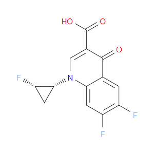 6,7-DIFLUORO-1-(CIS-2-FLUOROCYCLOPROPYL)-4-OXO-1,4-DIHYDROQUINOLINE-3-CARBOXYLIC ACID