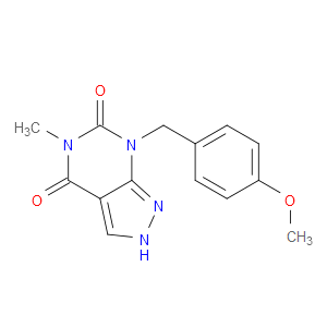 7-(4-METHOXYBENZYL)-5-METHYL-2H-PYRAZOLO[3,4-D]PYRIMIDINE-4,6(5H,7H)-DIONE - Click Image to Close