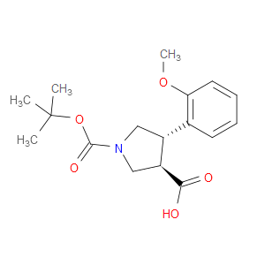 BOC-(+/-)-TRANS-4-(2-METHOXY-PHENYL)-PYRROLIDINE-3-CARBOXYLIC ACID - Click Image to Close