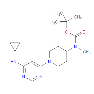 TERT-BUTYL (1-(6-(CYCLOPROPYLAMINO)PYRIMIDIN-4-YL)PIPERIDIN-4-YL)(METHYL)CARBAMATE