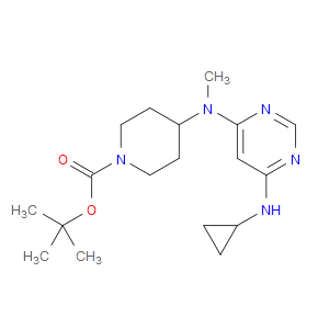 TERT-BUTYL 4-((6-(CYCLOPROPYLAMINO)PYRIMIDIN-4-YL)(METHYL)AMINO)PIPERIDINE-1-CARBOXYLATE