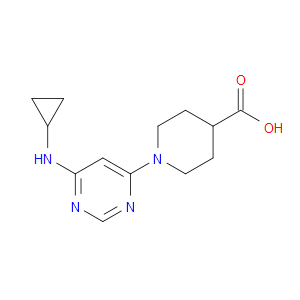 1-(6-(CYCLOPROPYLAMINO)PYRIMIDIN-4-YL)PIPERIDINE-4-CARBOXYLIC ACID