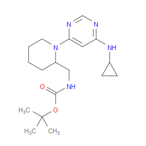 TERT-BUTYL ((1-(6-(CYCLOPROPYLAMINO)PYRIMIDIN-4-YL)PIPERIDIN-2-YL)METHYL)CARBAMATE