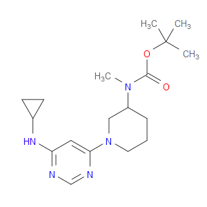 TERT-BUTYL (1-(6-(CYCLOPROPYLAMINO)PYRIMIDIN-4-YL)PIPERIDIN-3-YL)(METHYL)CARBAMATE
