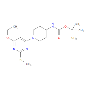 TERT-BUTYL (1-(6-ETHOXY-2-(METHYLTHIO)PYRIMIDIN-4-YL)PIPERIDIN-4-YL)CARBAMATE