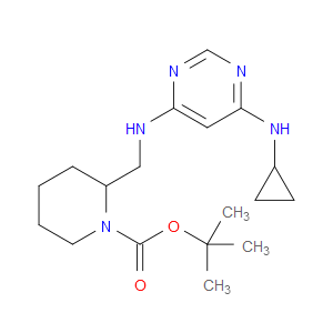 TERT-BUTYL 2-(((6-(CYCLOPROPYLAMINO)PYRIMIDIN-4-YL)AMINO)METHYL)PIPERIDINE-1-CARBOXYLATE
