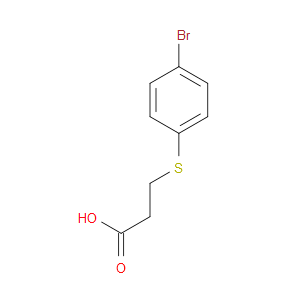 3-[(4-BROMOPHENYL)SULFANYL]PROPANOIC ACID - Click Image to Close