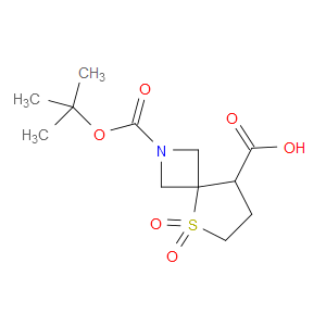 2-(TERT-BUTOXYCARBONYL)-5-THIA-2-AZASPIRO[3.4]OCTANE-8-CARBOXYLIC ACID 5,5-DIOXIDE - Click Image to Close