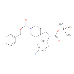 1'-BENZYL 1-TERT-BUTYL 5-FLUOROSPIRO[INDOLINE-3,4'-PIPERIDINE]-1,1'-DICARBOXYLATE - Click Image to Close