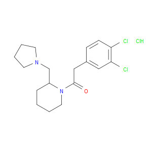2-(3,4-DICHLOROPHENYL)-1-(2-(PYRROLIDIN-1-YLMETHYL)PIPERIDIN-1-YL)ETHANONE HYDROCHLORIDE - Click Image to Close
