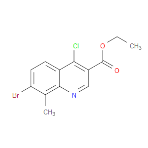 ETHYL 7-BROMO-4-CHLORO-8-METHYLQUINOLINE-3-CARBOXYLATE - Click Image to Close