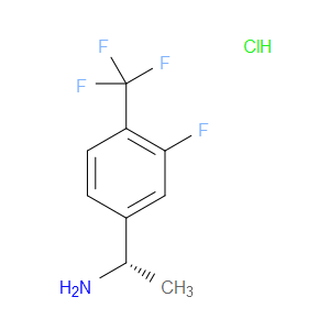 (S)-1-(3-FLUORO-4-(TRIFLUOROMETHYL)PHENYL)ETHANAMINE HYDROCHLORIDE - Click Image to Close