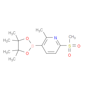 2-METHYL-3-(4,4,5,5-TETRAMETHYL-1,3,2-DIOXABOROLAN-2-YL)-6-(METHYLSULFONYL)PYRIDINE