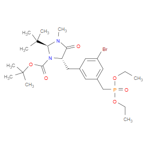 (2S,5S)-TERT-BUTYL 5-(3-BROMO-5-((DIETHOXYPHOSPHORYL)METHYL)BENZYL)-2-(TERT-BUTYL)-3-METHYL-4-OXOIMIDAZOLIDINE-1-CARBOXYLATE - Click Image to Close
