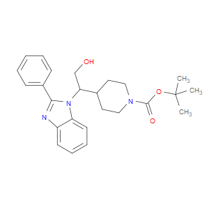 TERT-BUTYL 4-(2-HYDROXY-1-(2-PHENYL-1H-BENZO[D]IMIDAZOL-1-YL)ETHYL)PIPERIDINE-1-CARBOXYLATE