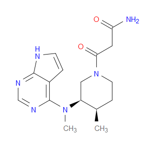3-((3R,4R)-4-METHYL-3-(METHYL(7H-PYRROLO[2,3-D]PYRIMIDIN-4-YL)AMINO)PIPERIDIN-1-YL)-3-OXOPROPANAMIDE