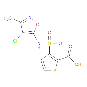 3-(N-(4-CHLORO-3-METHYLISOXAZOL-5-YL)SULFAMOYL)THIOPHENE-2-CARBOXYLIC ACID - Click Image to Close