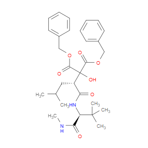 DIBENZYL 2-((R)-1-(((S)-3,3-DIMETHYL-1-(METHYLAMINO)-1-OXOBUTAN-2-YL)AMINO)-4-METHYL-1-OXOPENTAN-2-YL)-2-HYDROXYMALONATE