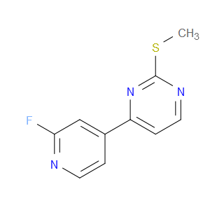 4-(2-FLUOROPYRIDIN-4-YL)-2-(METHYLTHIO)PYRIMIDINE