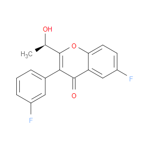 (R)-6-FLUORO-3-(3-FLUOROPHENYL)-2-(1-HYDROXYETHYL)-4H-CHROMEN-4-ONE