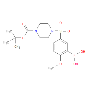 (5-((4-(TERT-BUTOXYCARBONYL)PIPERAZIN-1-YL)SULFONYL)-2-METHOXYPHENYL)BORONIC ACID - Click Image to Close