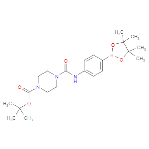 TERT-BUTYL 4-((4-(4,4,5,5-TETRAMETHYL-1,3,2-DIOXABOROLAN-2-YL)PHENYL)CARBAMOYL)PIPERAZINE-1-CARBOXYLATE - Click Image to Close