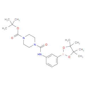 TERT-BUTYL4-((3-(4,4,5,5-TETRAMETHYL-1,3,2-DIOXABOROLAN-2-YL)PHENYL)CARBAMOYL)PIPERAZINE-1-CARBOXYLATE - Click Image to Close