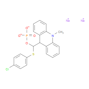 SODIUM ((4-CHLOROPHENYL)THIO)(10-METHYLACRIDIN-9(10H)-YLIDENE)METHYL PHOSPHATE