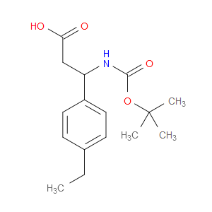 3-TERT-BUTOXYCARBONYLAMINO-3-(4-ETHYL-PHENYL)-PROPIONIC ACID - Click Image to Close