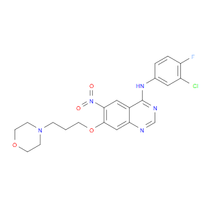 N-(3-CHLORO-4-FLUOROPHENYL)-7-(3-MORPHOLINOPROPOXY)-6-NITROQUINAZOLIN-4-AMINE