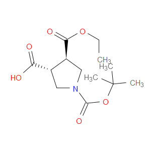 TRANS-1-(TERT-BUTOXYCARBONYL)-4-(ETHOXYCARBONYL)PYRROLIDINE-3-CARBOXYLIC ACID - Click Image to Close