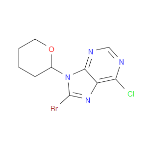 8-BROMO-6-CHLORO-9-(TETRAHYDRO-2H-PYRAN-2-YL)-9H-PURINE - Click Image to Close