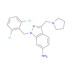 1-(2,6-DICHLOROBENZYL)-3-(PYRROLIDIN-1-YLMETHYL)-1H-INDAZOL-6-AMINE - Click Image to Close