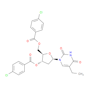 1-(3,5-DI-O-P-CHLOROBENZOYL-2-DEOXY-BETA-D-RIBOFURANOSYL)-5-ETHYLURACIL