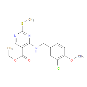 ETHYL 4-((3-CHLORO-4-METHOXYBENZYL)AMINO)-2-(METHYLTHIO)PYRIMIDINE-5-CARBOXYLATE - Click Image to Close