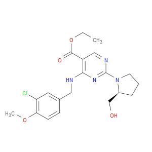 (S)-ETHYL 4-((3-CHLORO-4-METHOXYBENZYL)AMINO)-2-(2-(HYDROXYMETHYL)PYRROLIDIN-1-YL)PYRIMIDINE-5-CARBOXYLATE