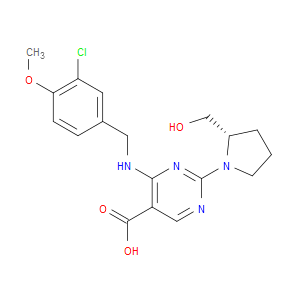 (S)-4-((3-CHLORO-4-METHOXYBENZYL)AMINO)-2-(2-(HYDROXYMETHYL)PYRROLIDIN-1-YL)PYRIMIDINE-5-CARBOXYLIC ACID - Click Image to Close