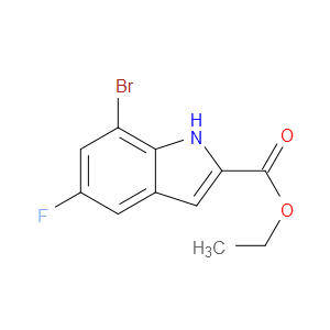 ETHYL 7-BROMO-5-FLUORO-1H-INDOLE-2-CARBOXYLATE - Click Image to Close