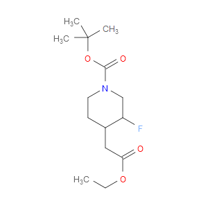 TERT-BUTYL 4-(2-ETHOXY-2-OXOETHYL)-3-FLUOROPIPERIDINE-1-CARBOXYLATE - Click Image to Close