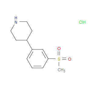4-(3-(METHYLSULFONYL)PHENYL)PIPERIDINE HYDROCHLORIDE - Click Image to Close