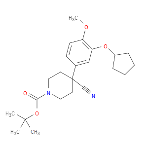 1-BOC-4-CYANO-4-[3-(CYCLOPENTYLOXY)-4-METHOXYPHENYL]-PIPERIDINE - Click Image to Close