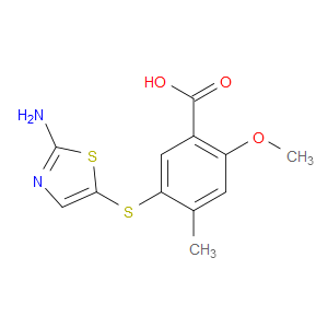 5-(2-AMINOTHIAZOL-5-YLTHIO)-2-METHOXY-4-METHYLBENZOIC ACID