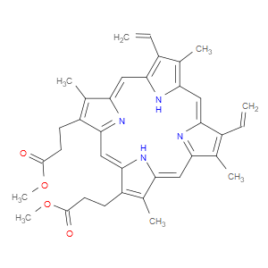 21H,23H-PORPHINE-2,18-DIPROPANOIC ACID, 7,12-DIETHENYL-3,8,13,17-TETRAMETHYL-, 2,18-DIMETHYL ESTER - Click Image to Close